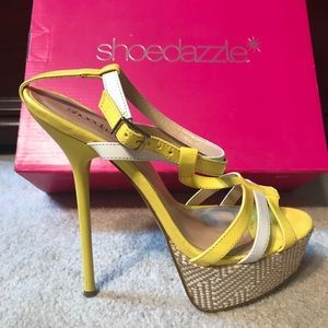 Flirty yellow heels